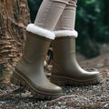 Fur Lined Lug Sole Snow Boots for Women 5