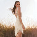 Stella | Sequin Fringe Sleeveless V-Neck Mini Dress for Women 6