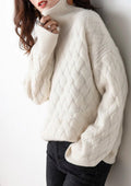 Liesel | Oversized Cable Knit Turtleneck Sweater for Women 2