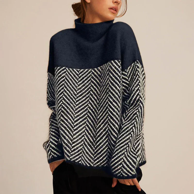Aderline | Refined Women's Herringbone Knit Sweater