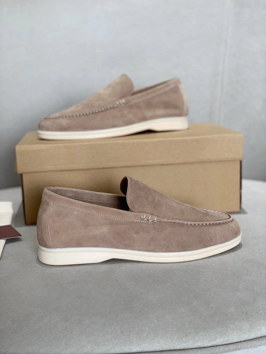 Men's Slip On Loafers, Soft Moc Toe Breathable Lining