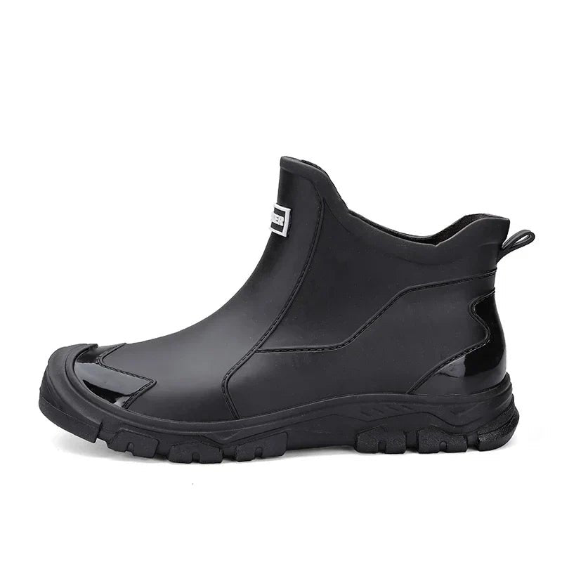 Women's Ankle Wellington Boots, Waterproof Rugged Tread