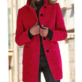 Seraphine | Wool-Blend Stand-Collar Button-Up Coat for Women 1