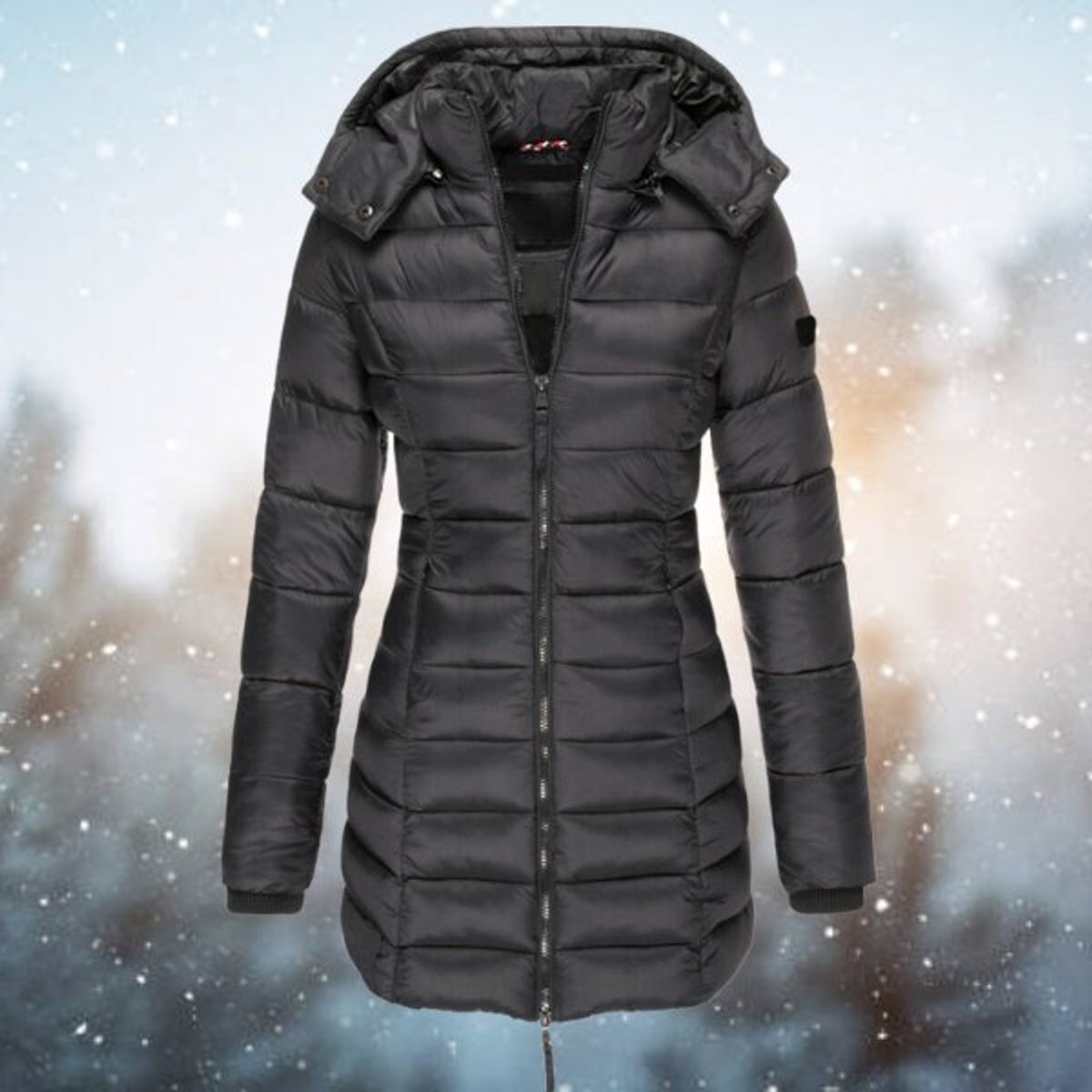 Women's Puffer Coat, Hooded Quilted with Full Zip