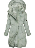 Annelise | Fleece-Lined Long Quilted Hooded Coat for Women 1