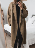 Clemence | Oversized Long Wool-Blend Notch-Collar Coat for Women 1