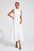 Women's Lace Midi Dress Sleeveless Wedding Guest 6