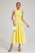 Women's Lace Midi Dress Sleeveless Wedding Guest 4