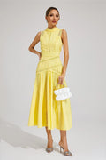 Women's Lace Midi Dress Sleeveless Wedding Guest 5
