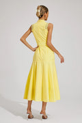 Women's Lace Midi Dress Sleeveless Wedding Guest 3