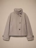 Lavinia | Vintage Stand-Collar Wool-Blend Short Coat for Women 1