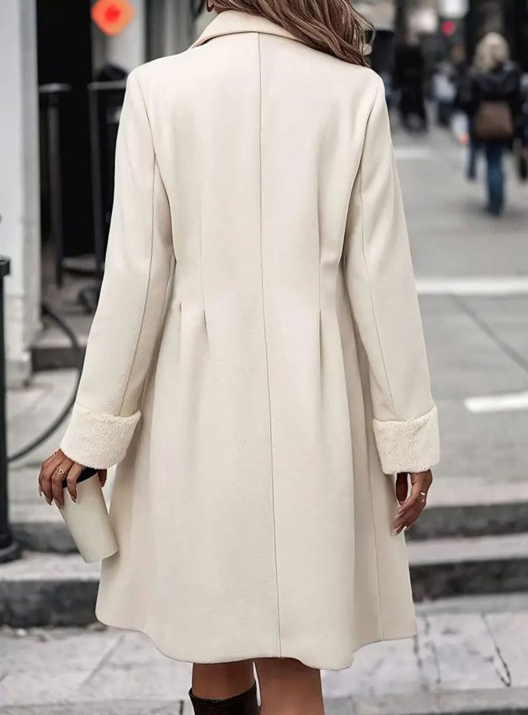 Women's Double-Breasted Coat, Fitted Longline Tailored