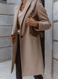 Women's Double-Breasted Long Coat, Tailored Smart Fit 7