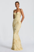 Women's Floral Embroidered Maxi Dress Wedding Guest 3