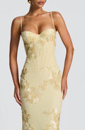 Women's Floral Embroidered Maxi Dress Wedding Guest 5