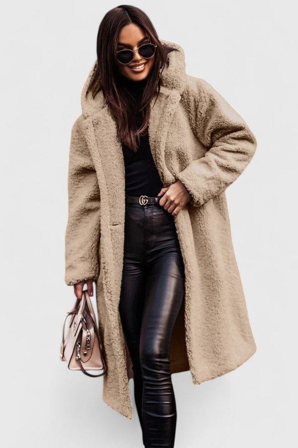 Marlowe | Oversized Long Teddy Fleece Coat for Women
