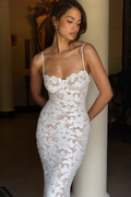 Women's Bodycon Lace Maxi Dress for Wedding Guest 1