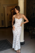 Women's Bodycon Lace Maxi Dress for Wedding Guest 2