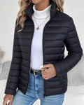 High Neck Quilted Puffer Jacket for Women 2
