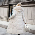 Juliette | Long Faux-Fur Hood Quilted Coat for Women 4