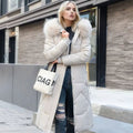Juliette | Long Faux-Fur Hood Quilted Coat for Women 5