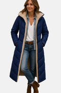 Isabella | Long Sherpa-Lined Quilted Hooded Coat for Women 2