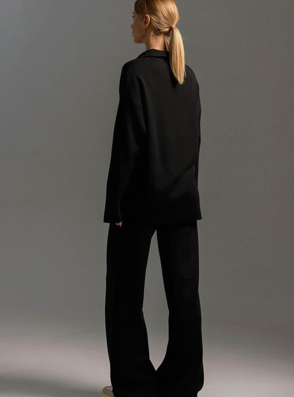 Women's Lounge Set, Quarter Zip Jumper and Wide Leg Trousers