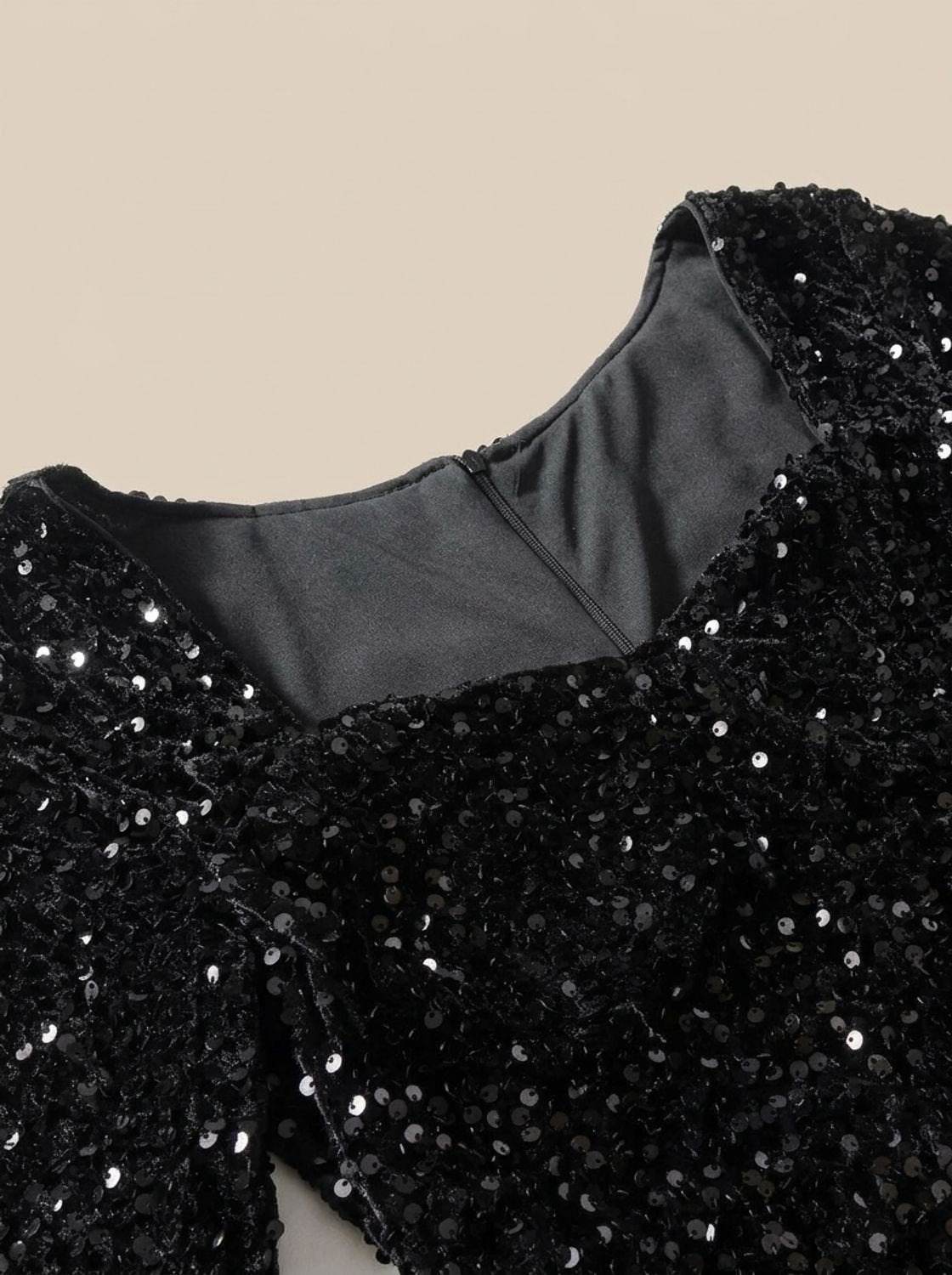 Women's Sequin Christmas Party Dress, Sweetheart Neck Mini