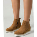 Mia | Suede Wedge Chelsea Boots for Women 6
