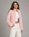 Pink Heart Teddy Fleece Jacket for Women 4