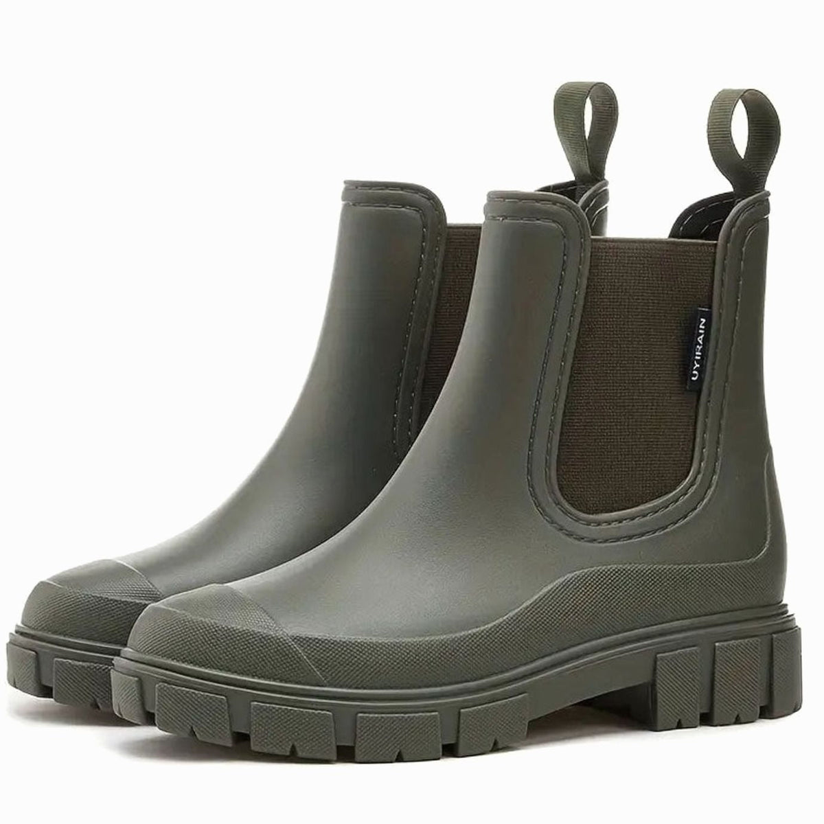 Women's Chelsea Wellington Boots, Waterproof Lug Sole