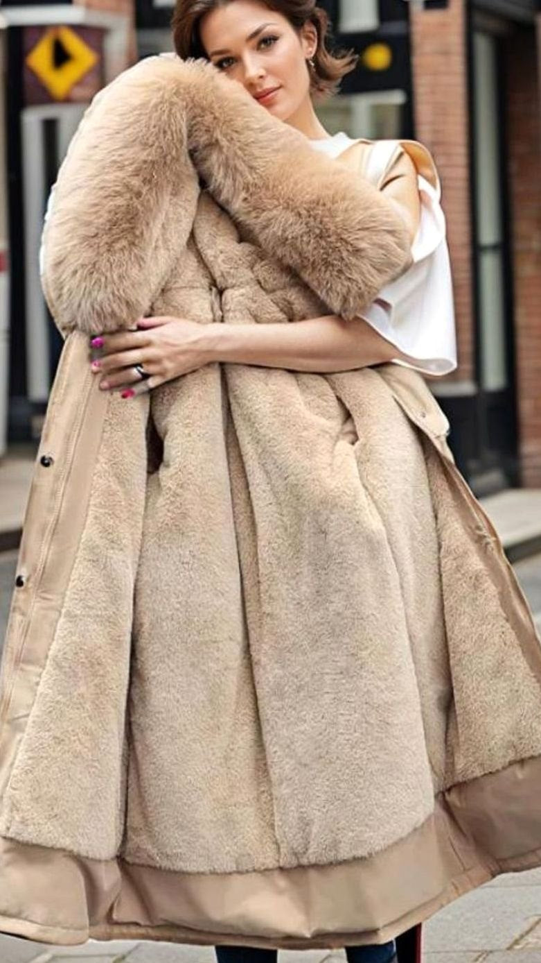 Women's Winter Parka, Waterproof with Faux Fur Hood