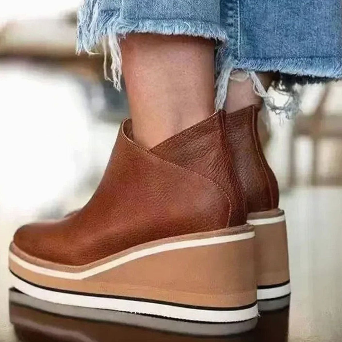 Penelope | Wedge Platform Chelsea Boots for Women